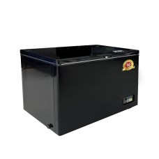 SMART SEF-250CS 250 Ltr Glass Door Black Deep Freezer